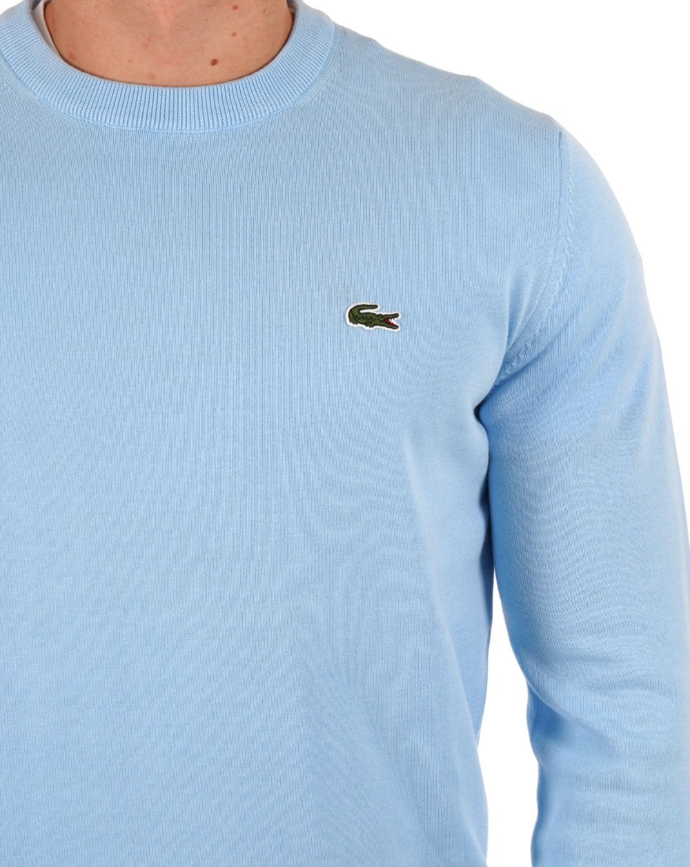 Lacoste Crew Neck Knit Jumper Sky Blue