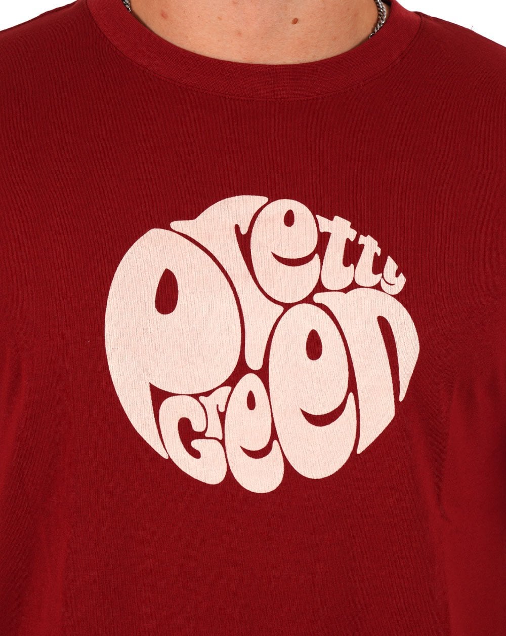 Pretty Green Gillespie Logo T-shirt Dark Red