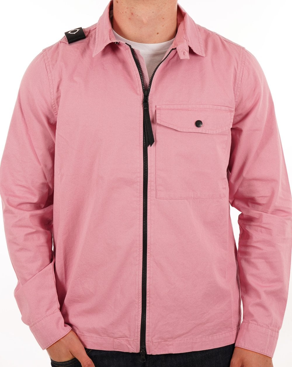 Ma.strum Pd Full Zip Overshirt Dark Pink