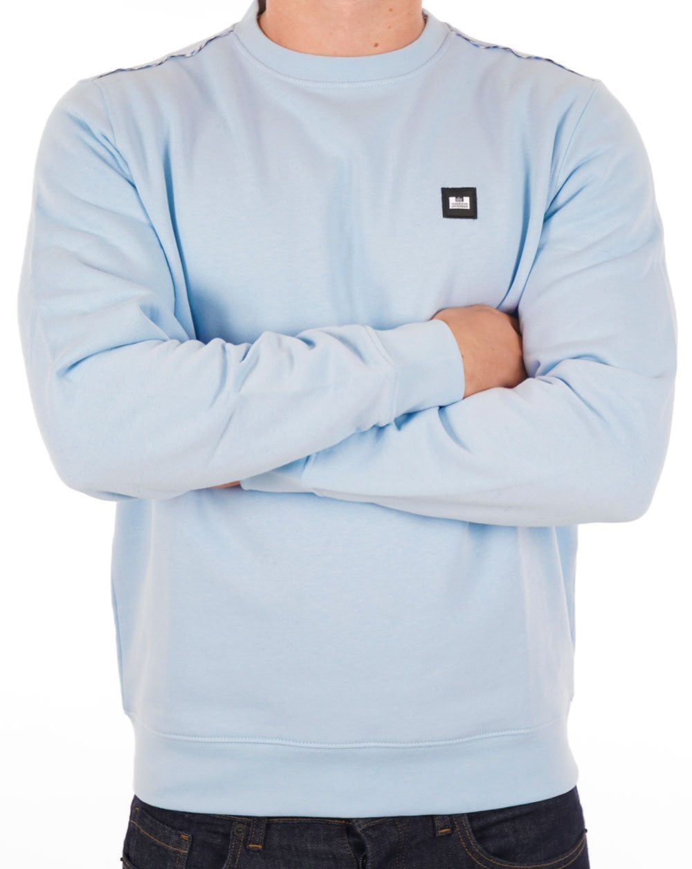 Weekend Offender Sweatshirt Sky- Check detail