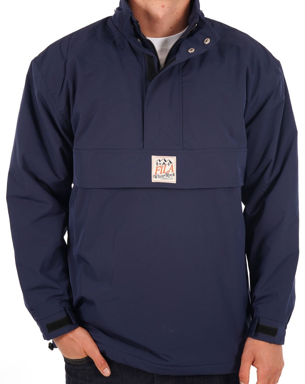 Fila White Rock Overhead Jacket Navy Blue
