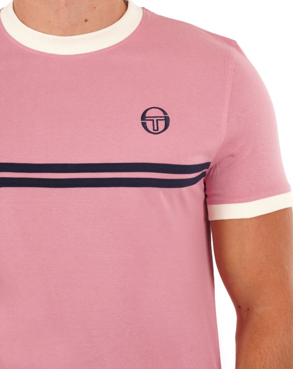 Sergio Tacchini Supermac T Shirt Pink/Gardenia