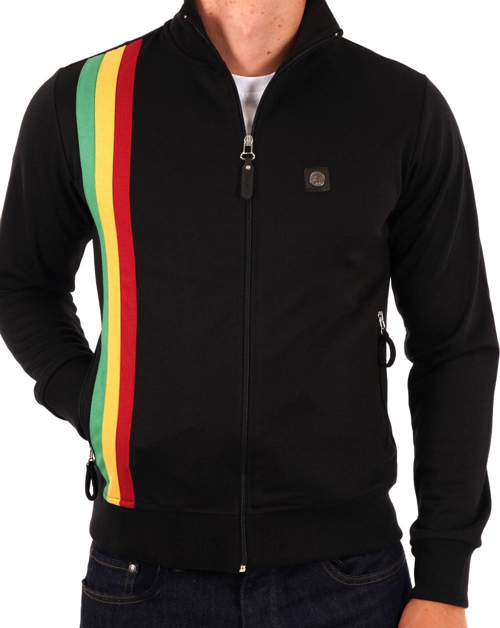 Trojan Racing Stripe Track Top Black