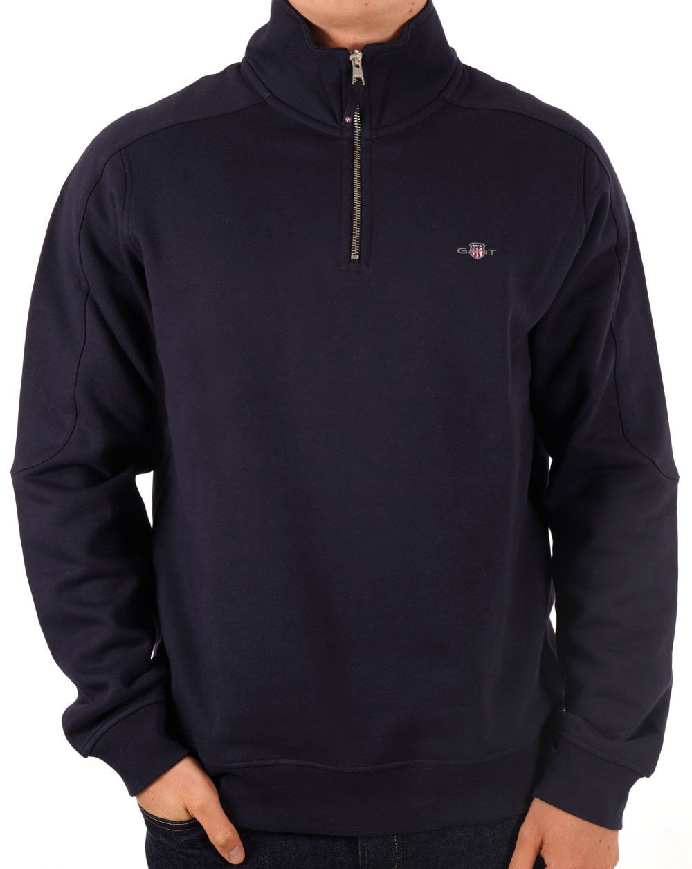 Gant Half Zip Sweatshirt Navy Blue