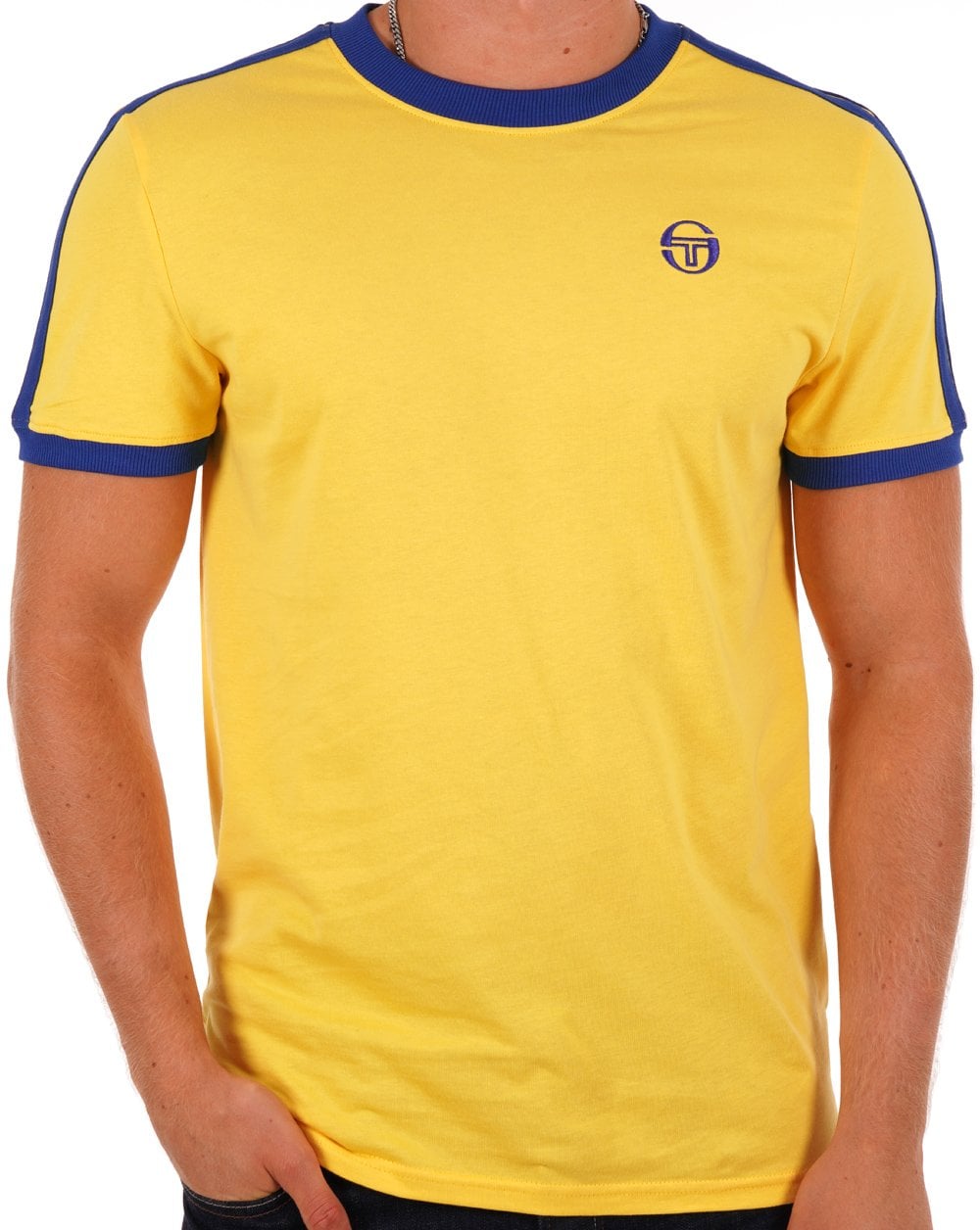 Sergio Tacchini Retro T- Shirt Yellow Royal