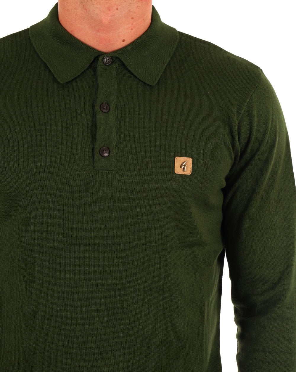Gabicci Vintage Francesco LS Knitted Polo Forest
