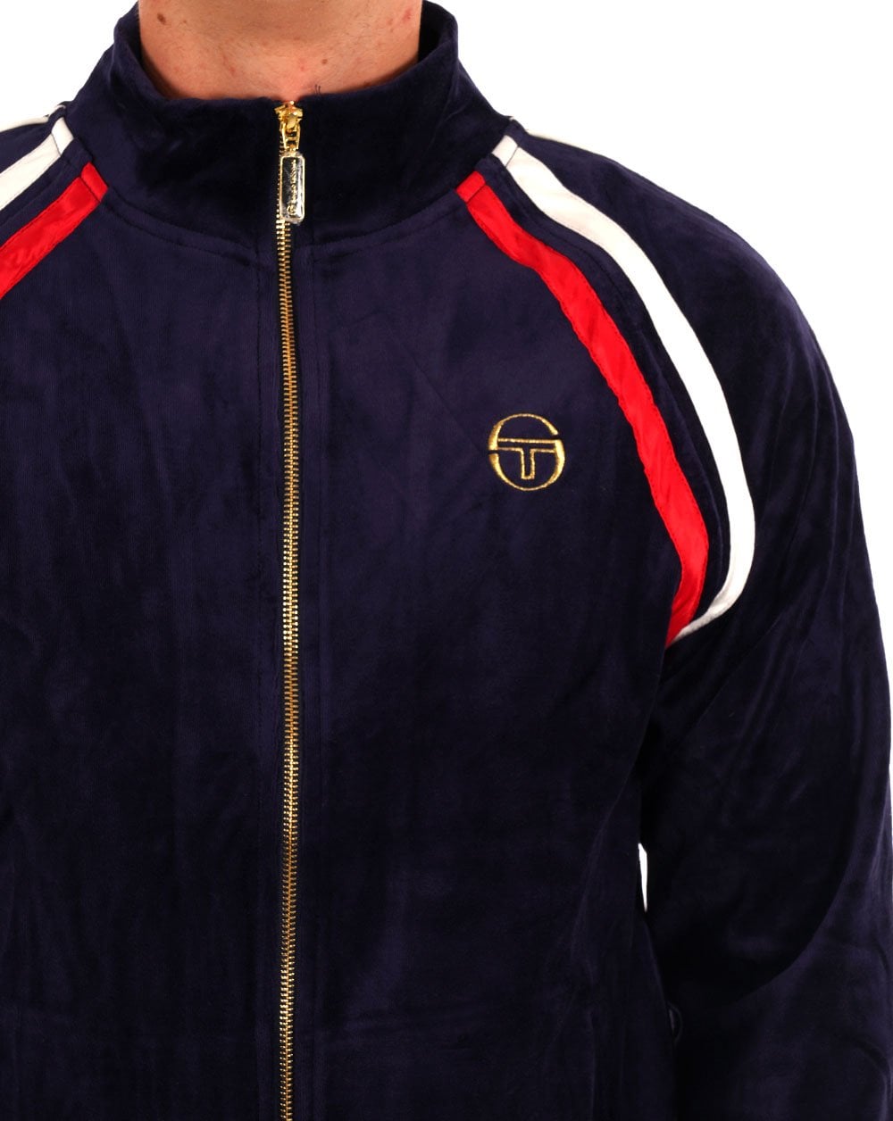 Sergio Tacchini Ghibli Velour Track Top Navy