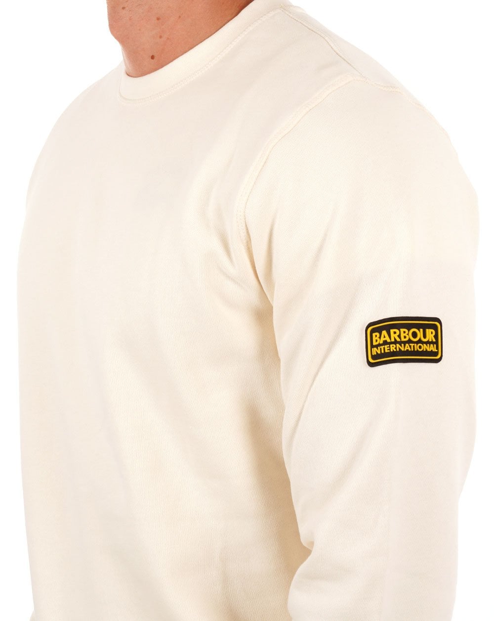 Barbour International Racer Badge Sweatshirt Whisper White