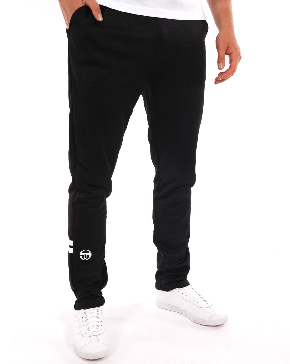 Sergio Tacchini Zip Bottom Track Pants Black