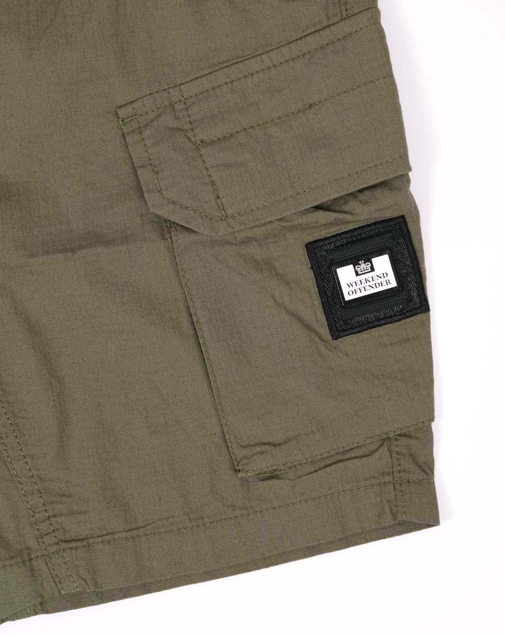 Weekend Offender Ripstop Cargo Shorts Army Green