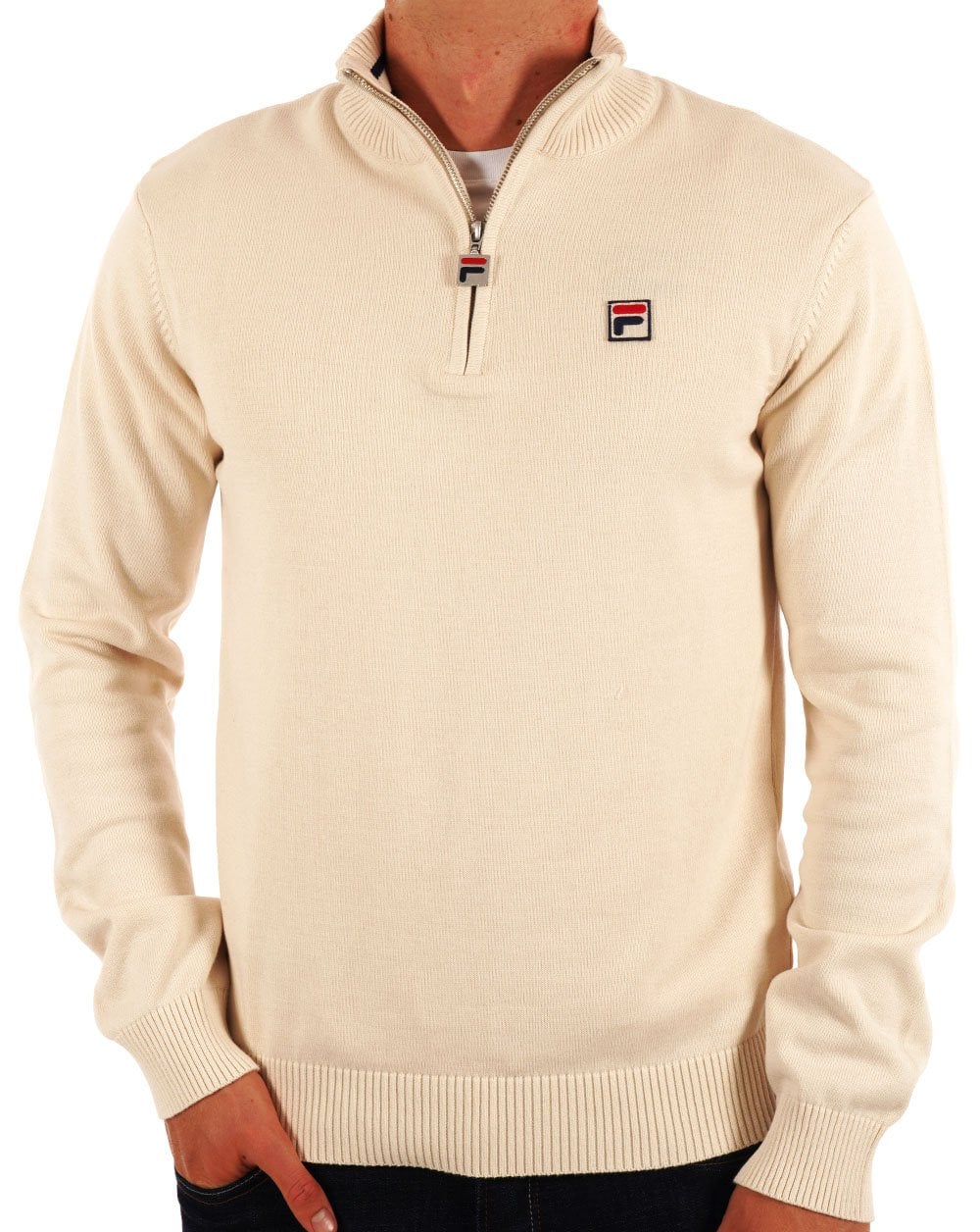 Fila Vintage 1/4 Zip Knit Gardenia