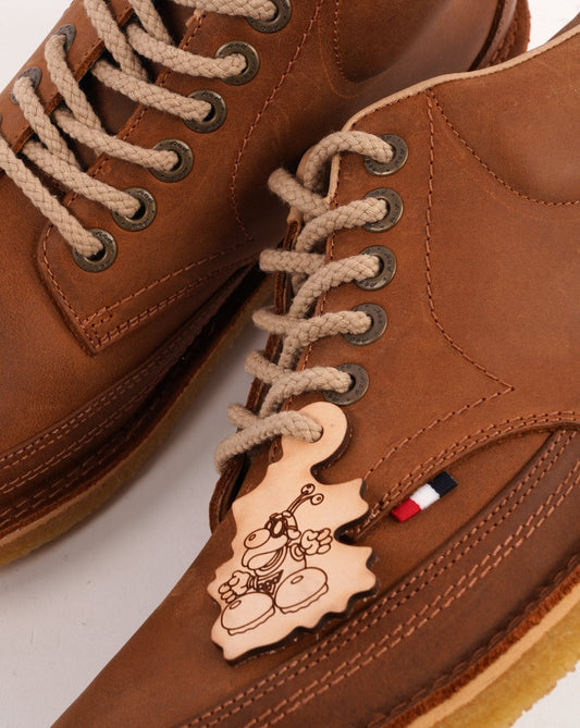 POD Pod Marvin Oil Leather Boot Chestnut