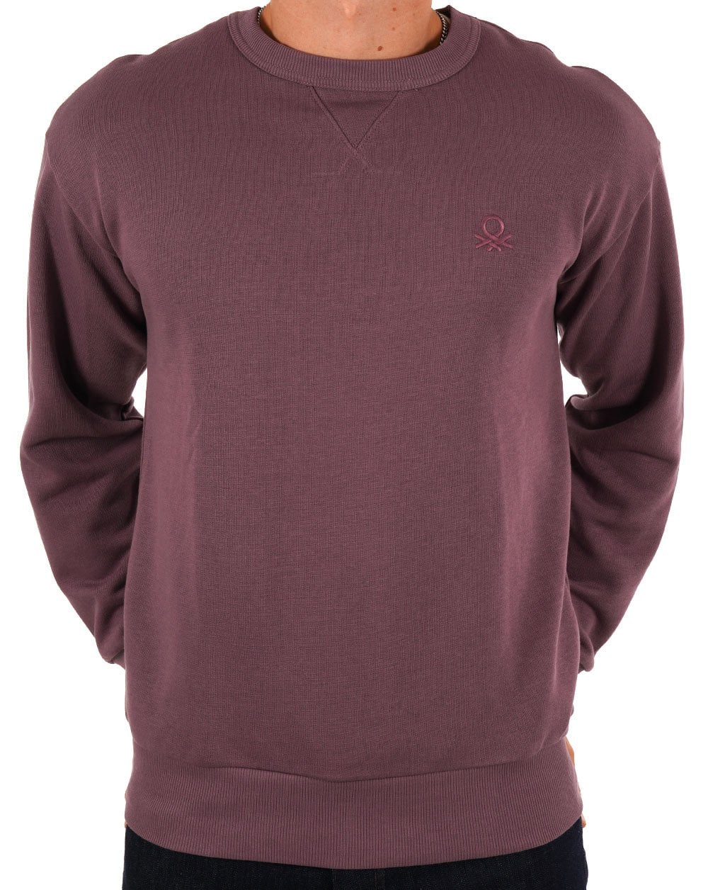 Benetton EMB Logo Sweatshirt Mauve