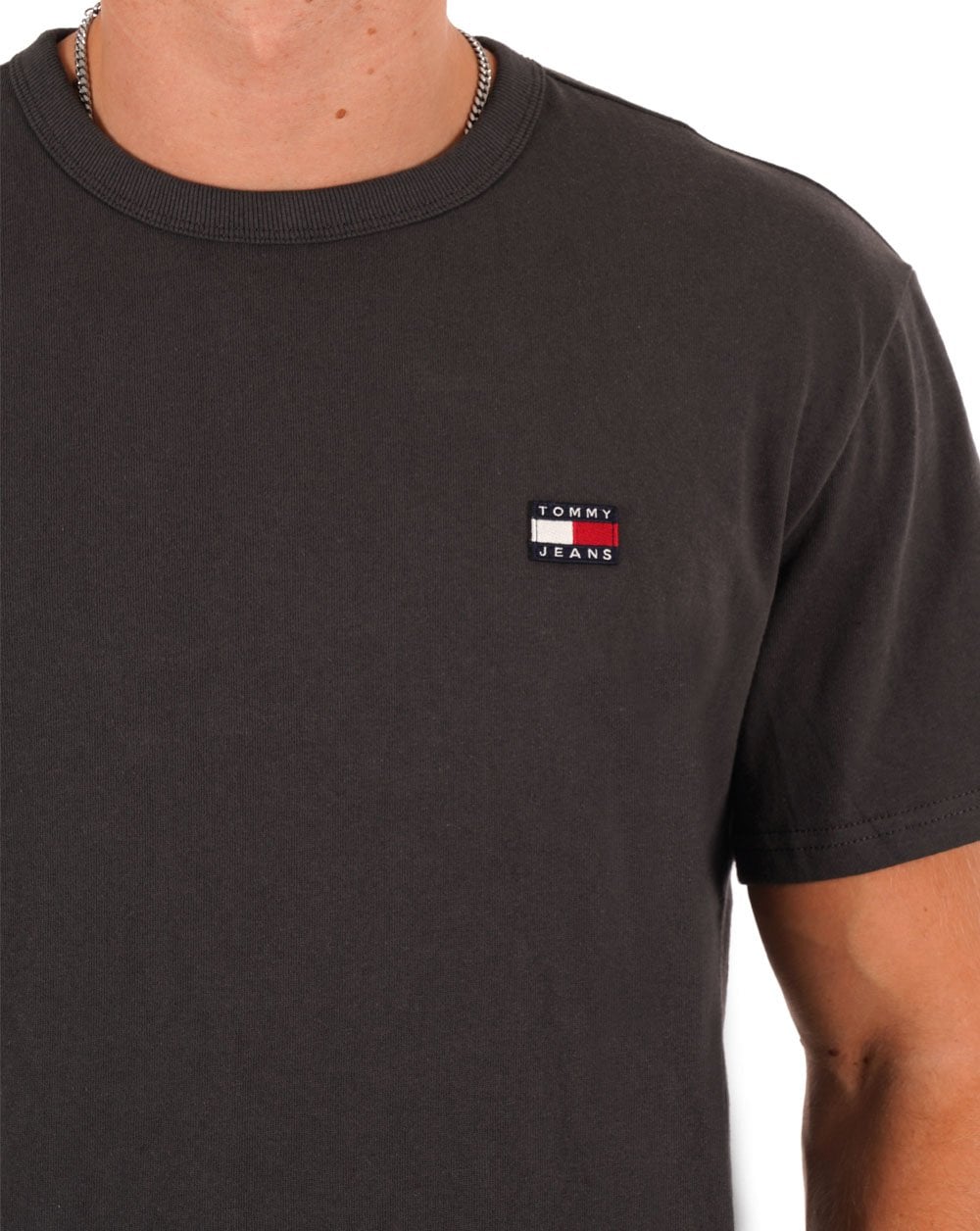 Tommy Jeans Flag Badge T-shirt Charcoal Grey