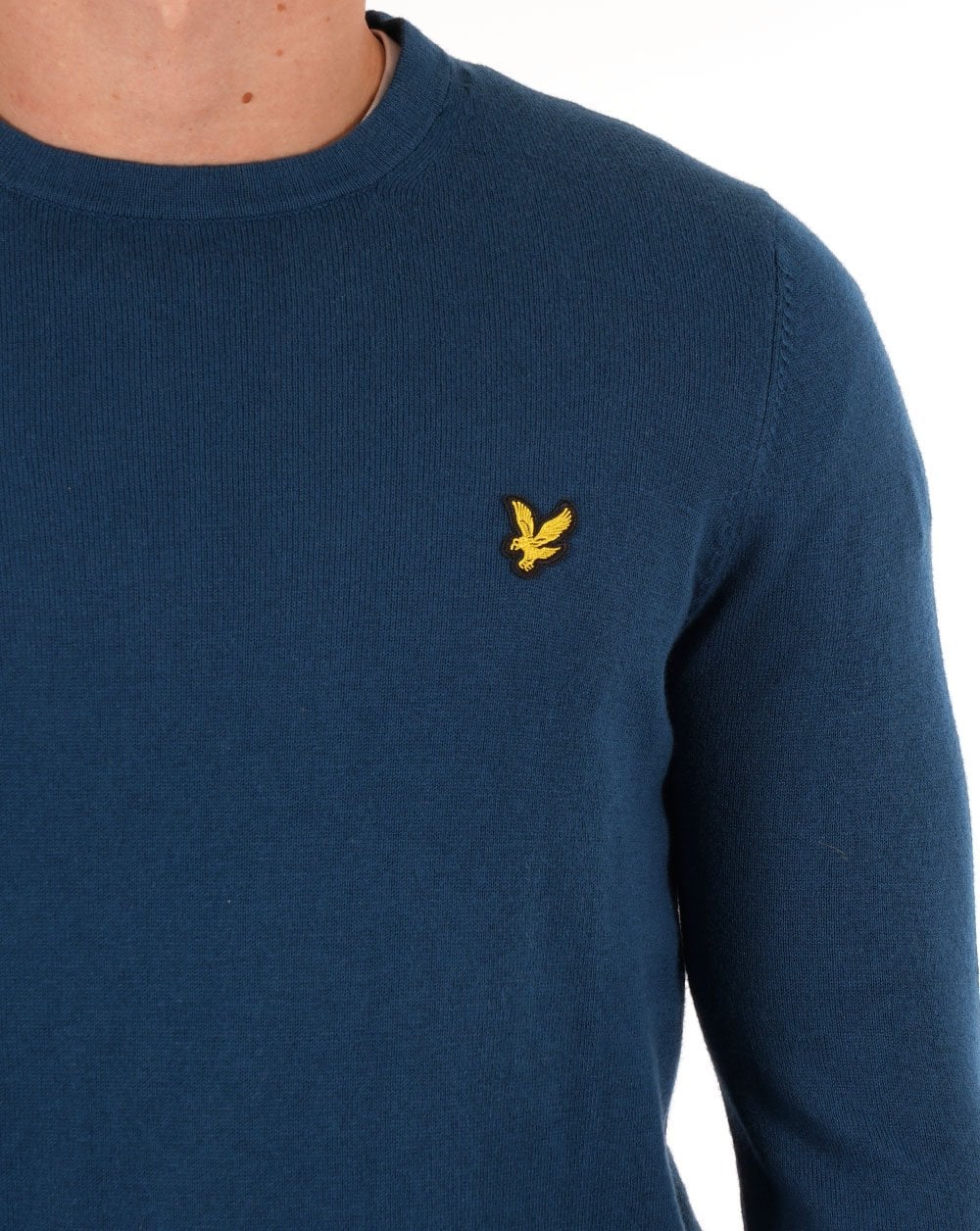 Lyle Scott Cotton Merino Crew Jumper Apres Navy