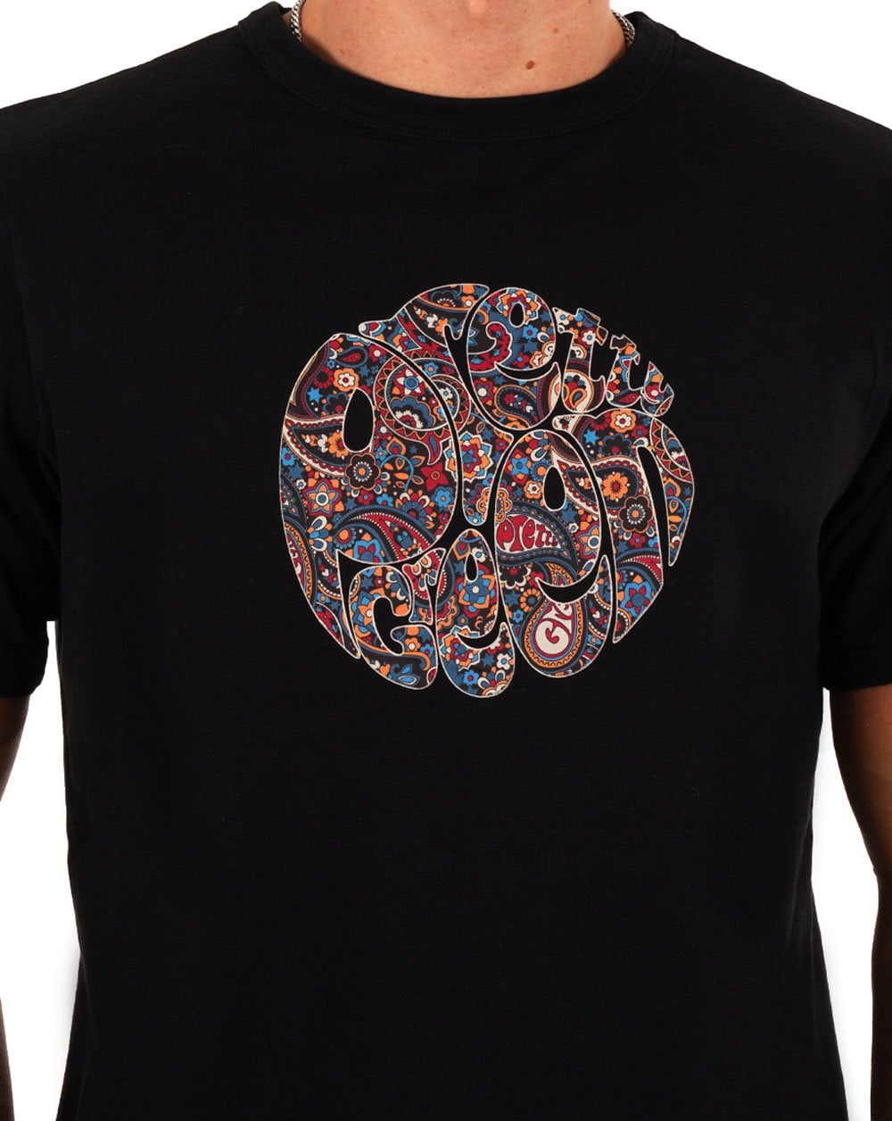 Pretty Green Wonderwall Paisley T-shirt Black