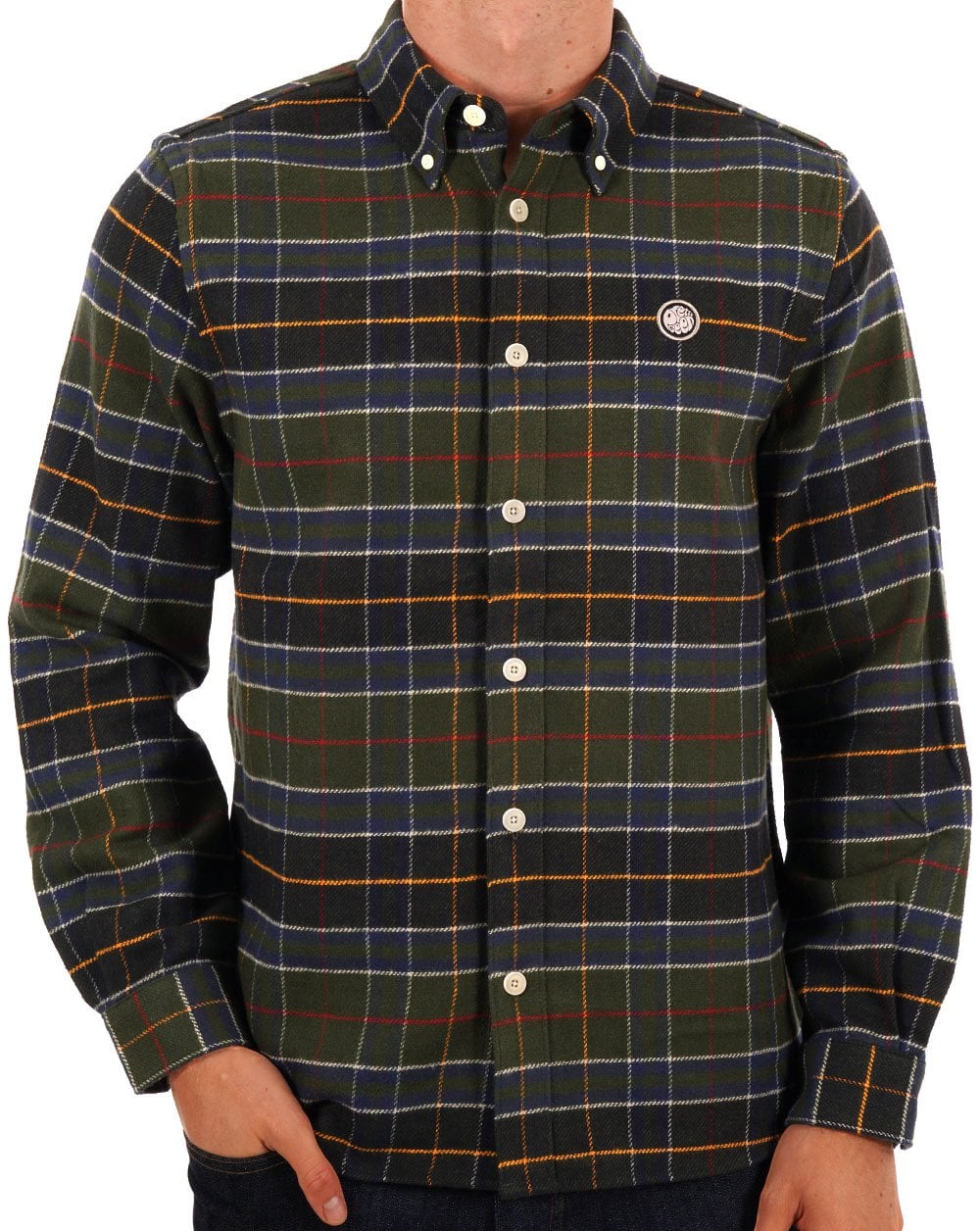 Pretty Green Thomas Check Flannel Shirt Green