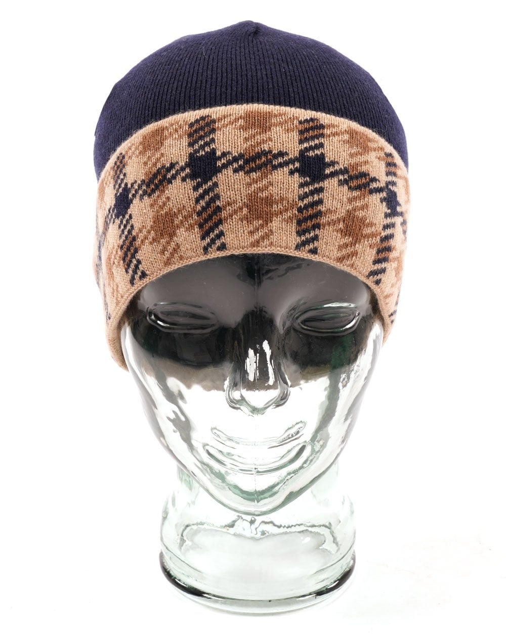 Aquascutum Beanie Check/Navy