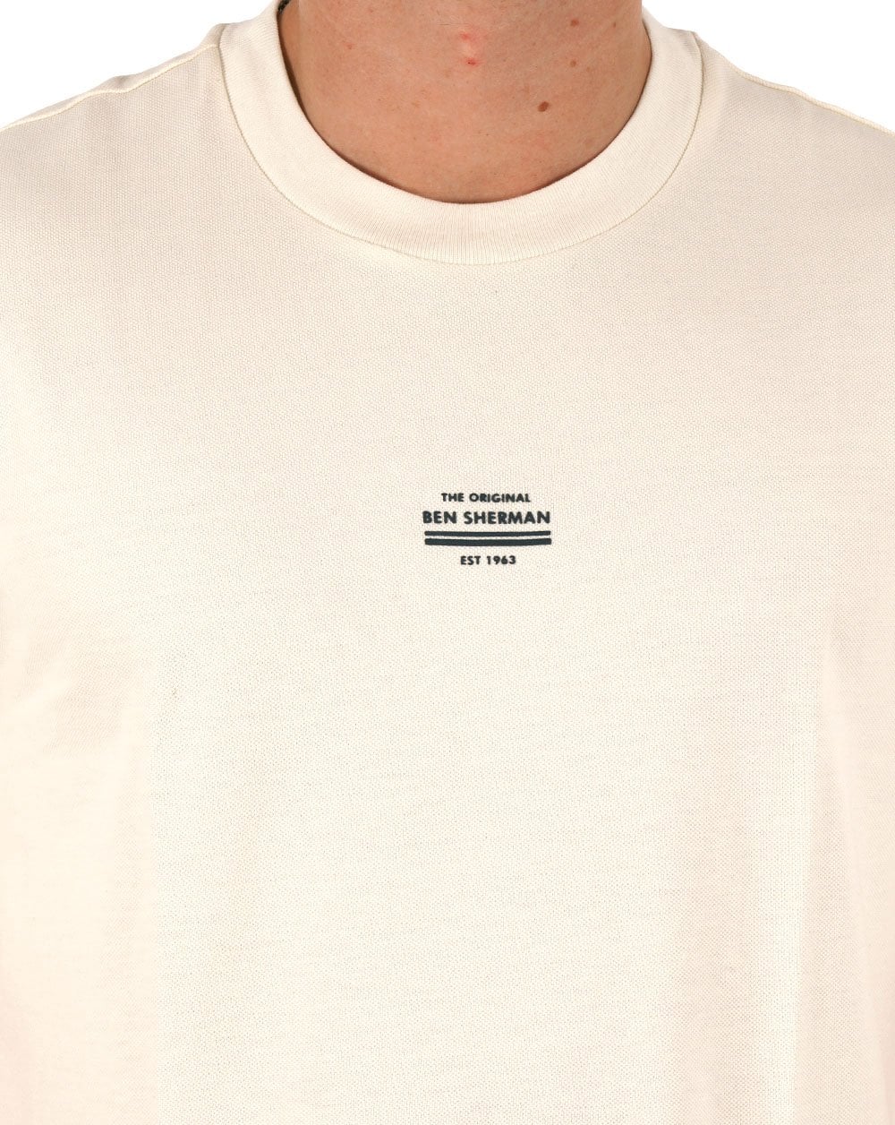 Ben Sherman Pique T-shirt Ivory