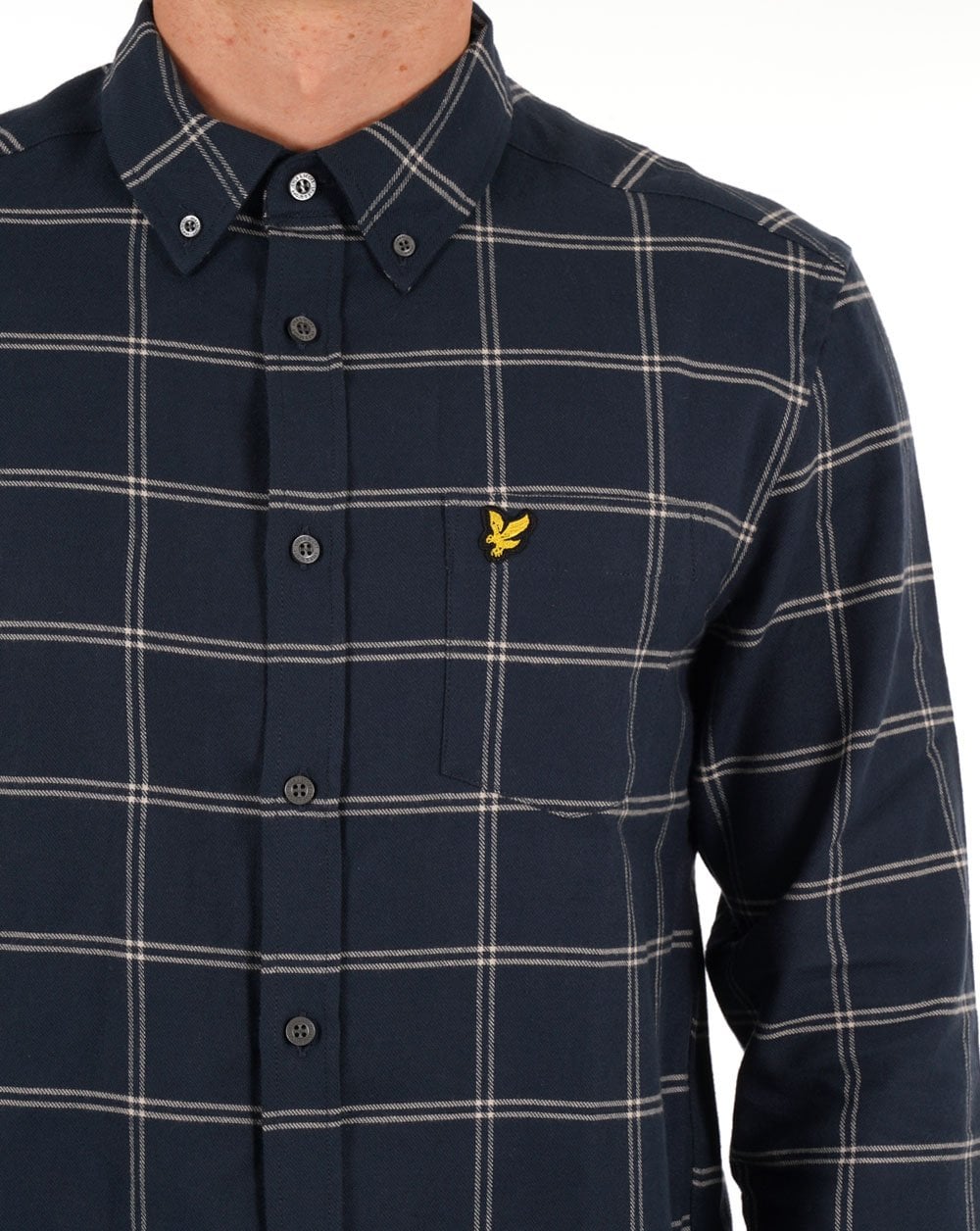 Lyle & Scott Windowpane Shirt Navy