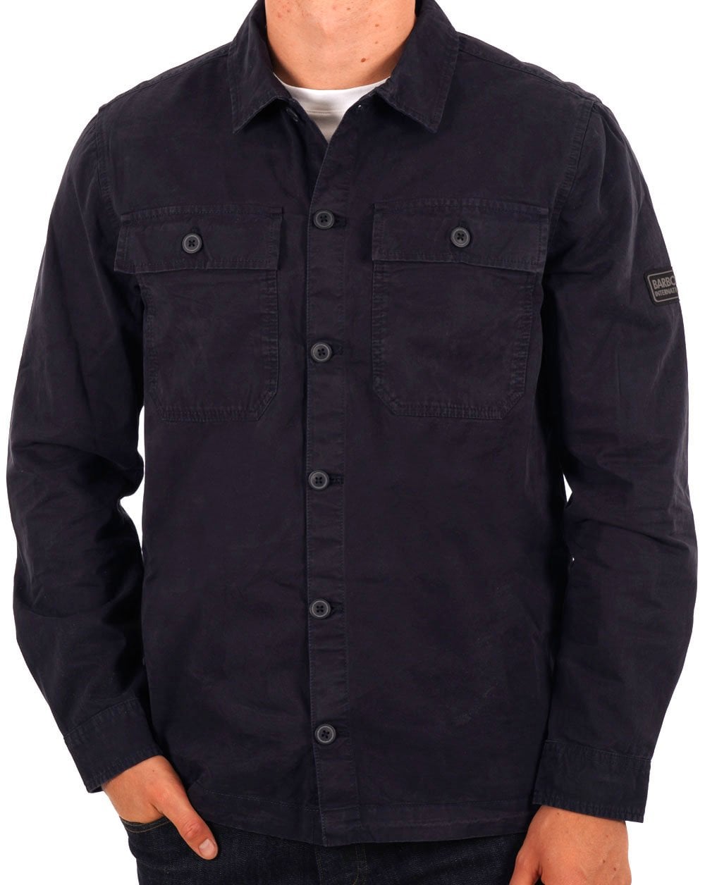 Barbour International Adey Overshirt Navy Blue