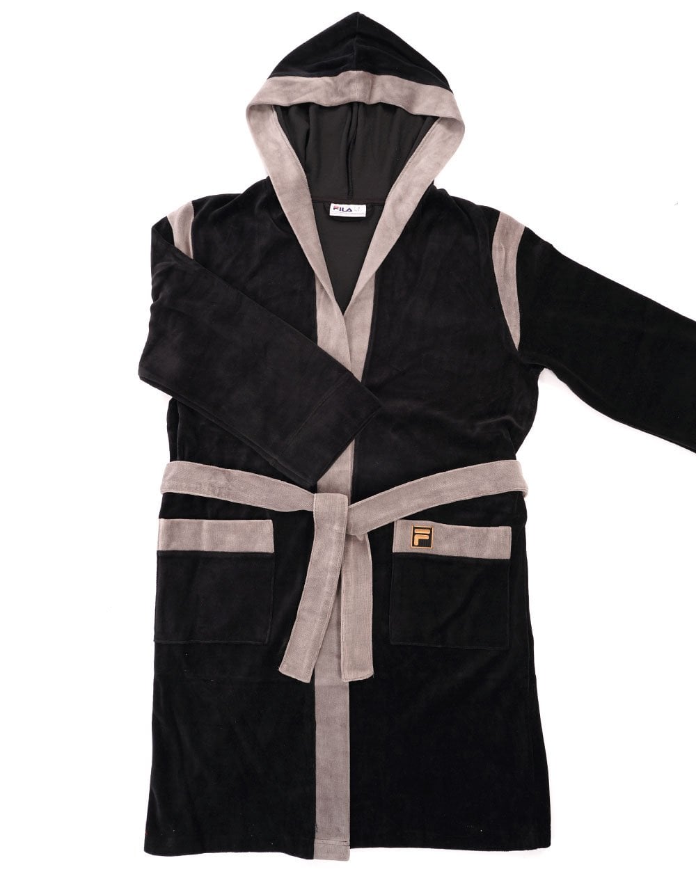 black and gold prom dresses with sleeves Fila Gold Dressing Gown Black/Grey – 80's Casual Classics