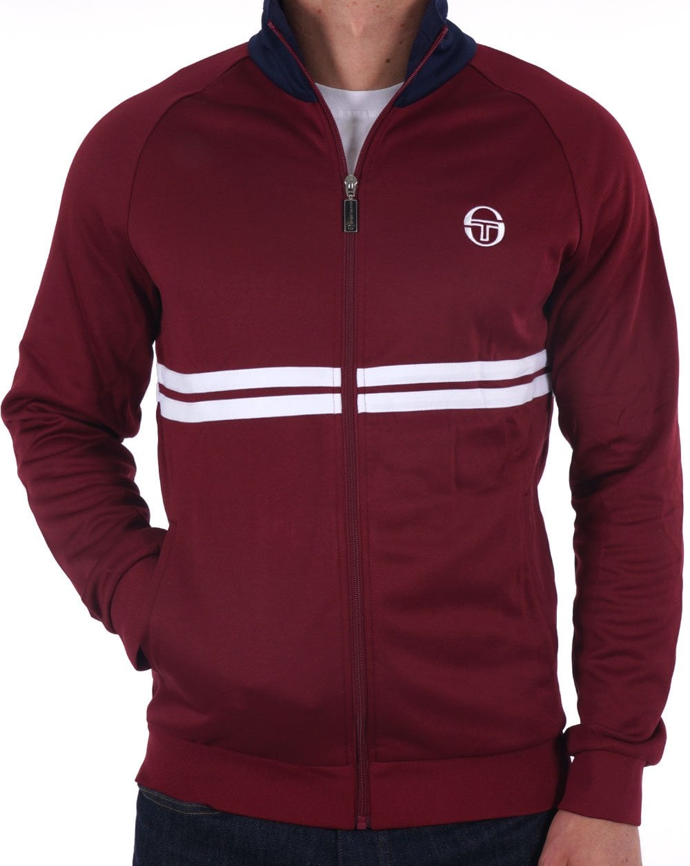 Sergio Tacchini Dallas Track Top Burgundy / Navy
