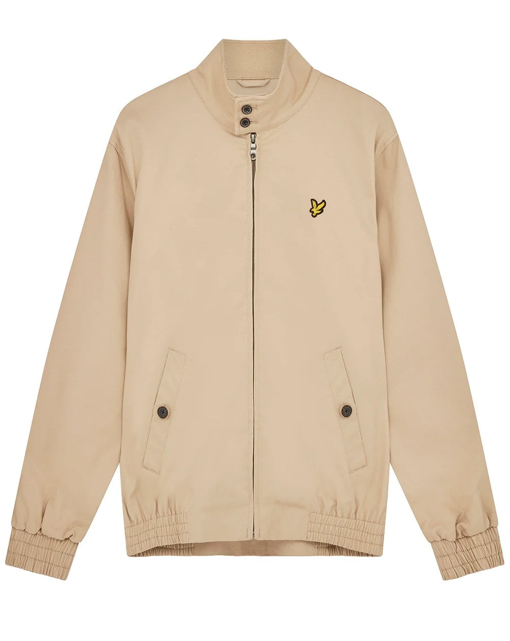 Lyle And Scott Check Lined Harrington Jacket Stone