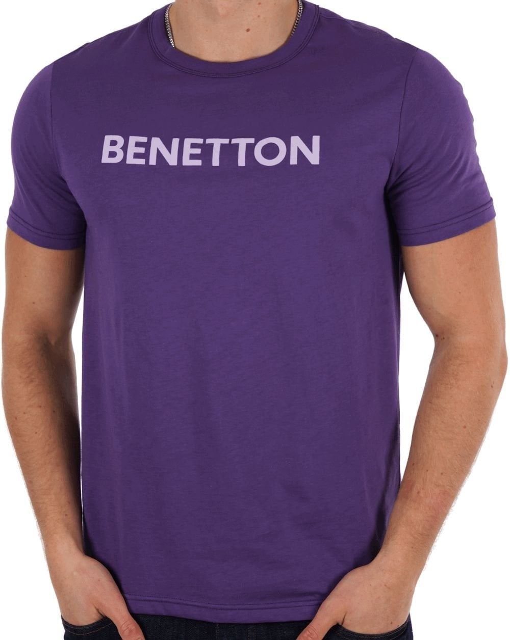 Benetton Logo T-shirt Purple