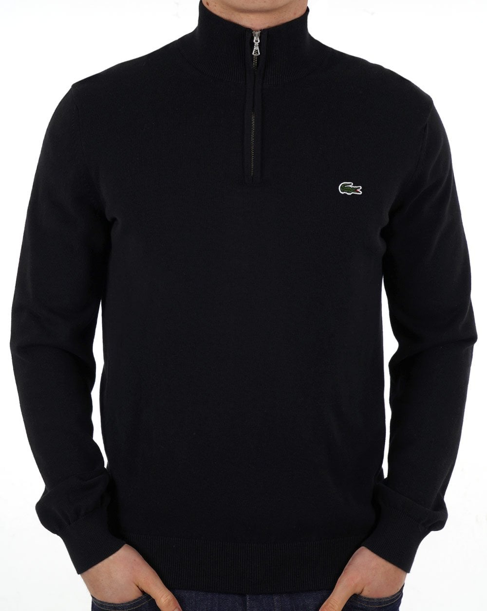 Lacoste Half Zip knit Jumper Black