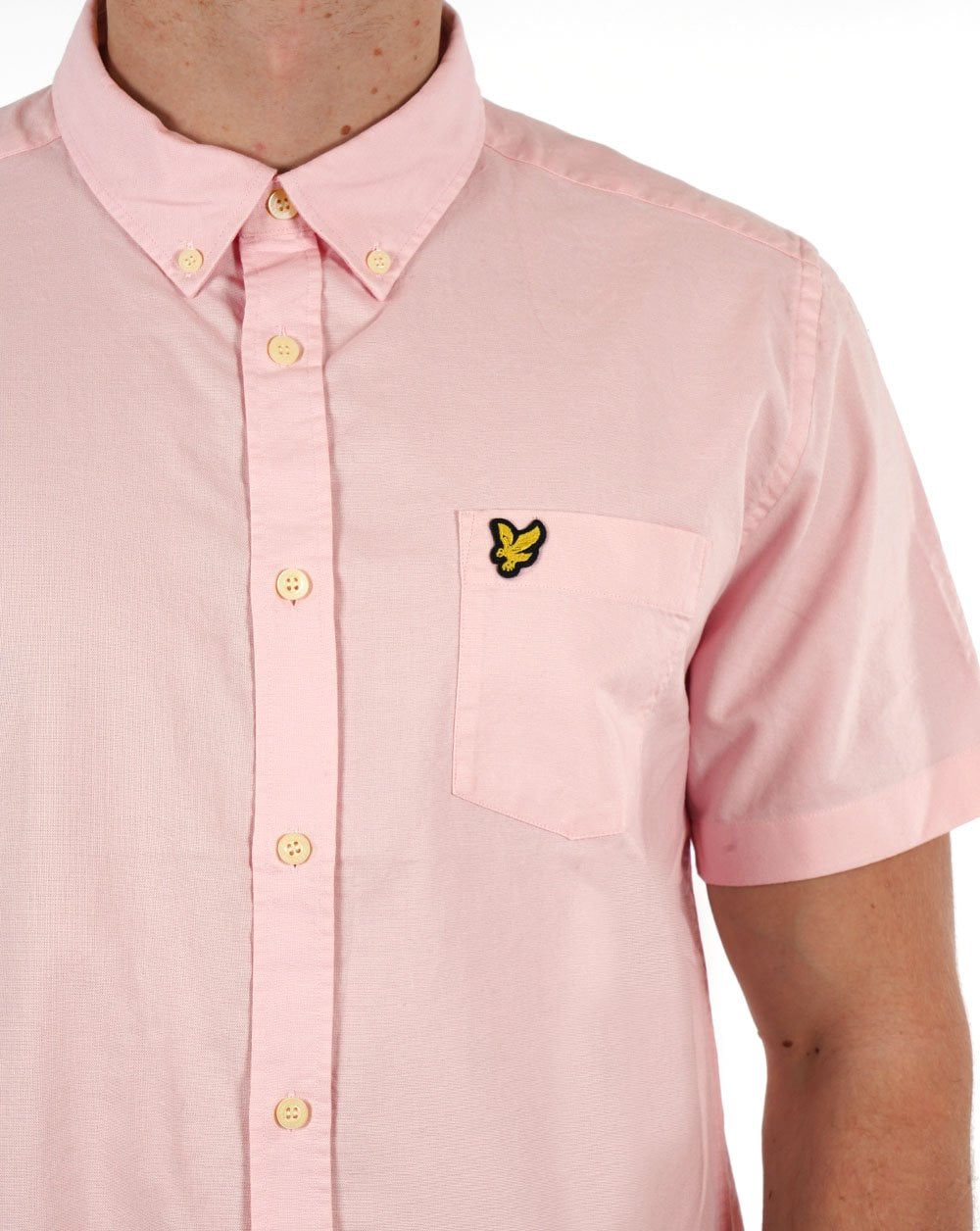 Lyle & Scott Short Sleeve Oxford Shirt Light Pink