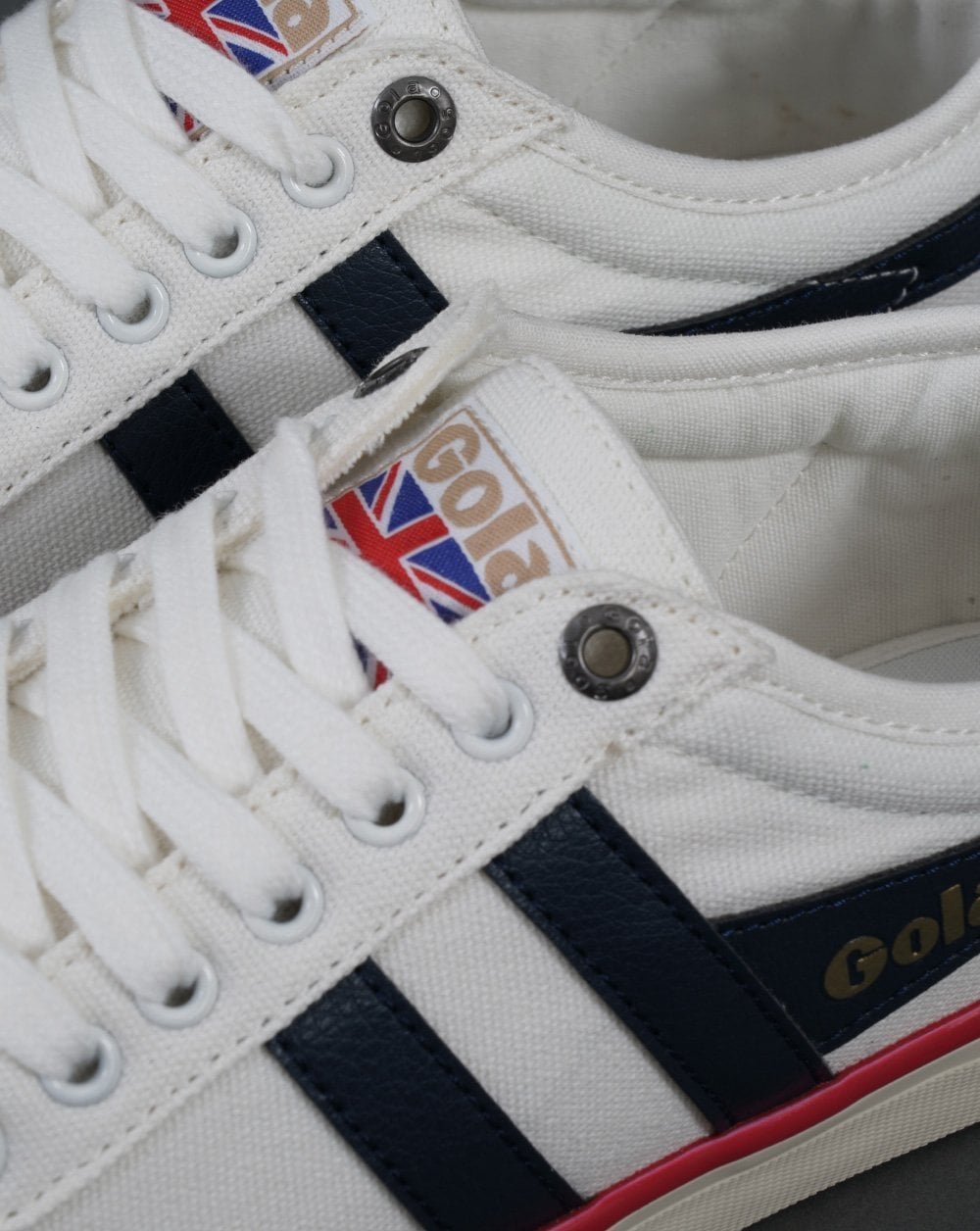 Gola Classics Vegan Comet Trainer Off White/Navy/Red