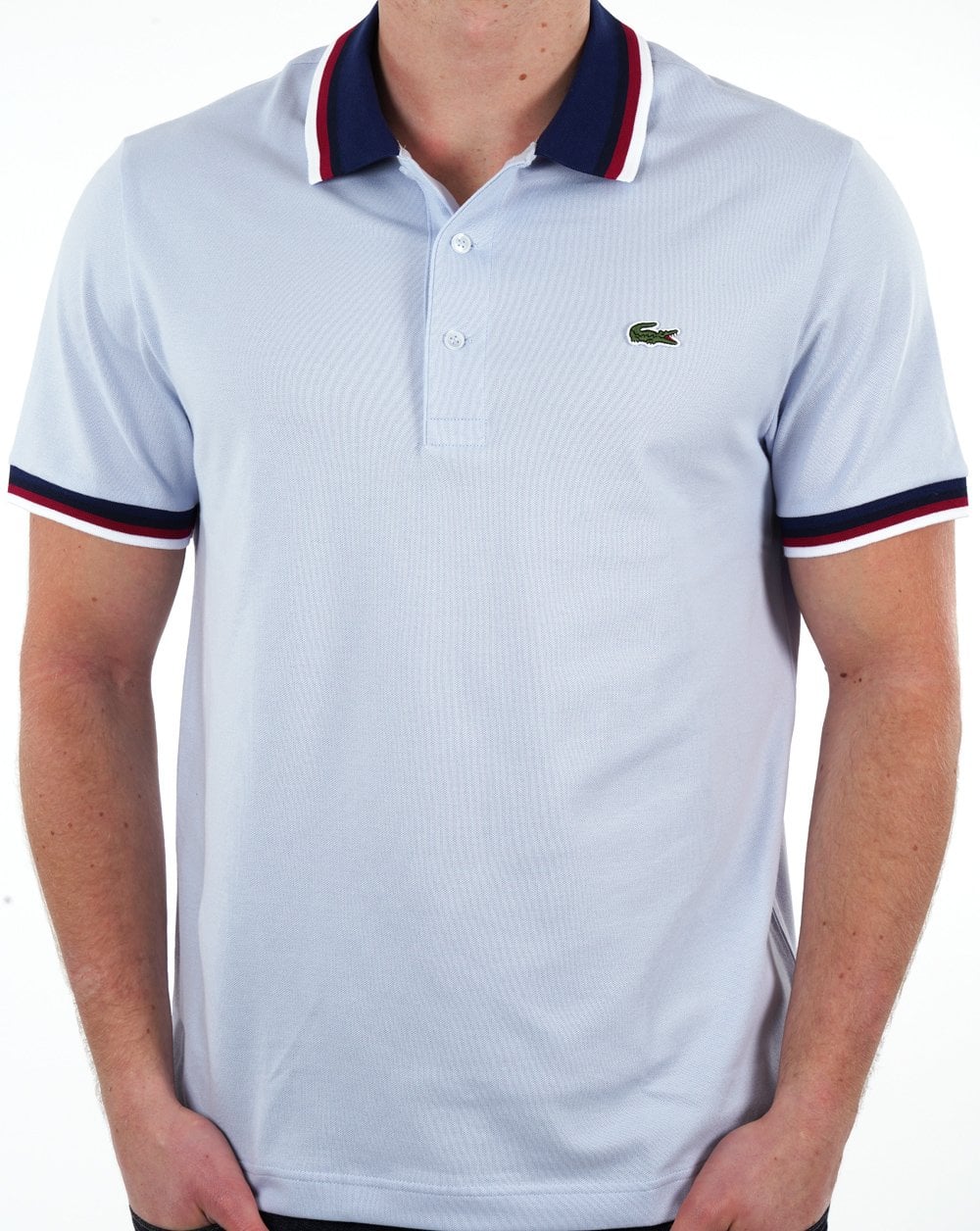 Lacoste Contrast Collar Polo Shirt Light Blue