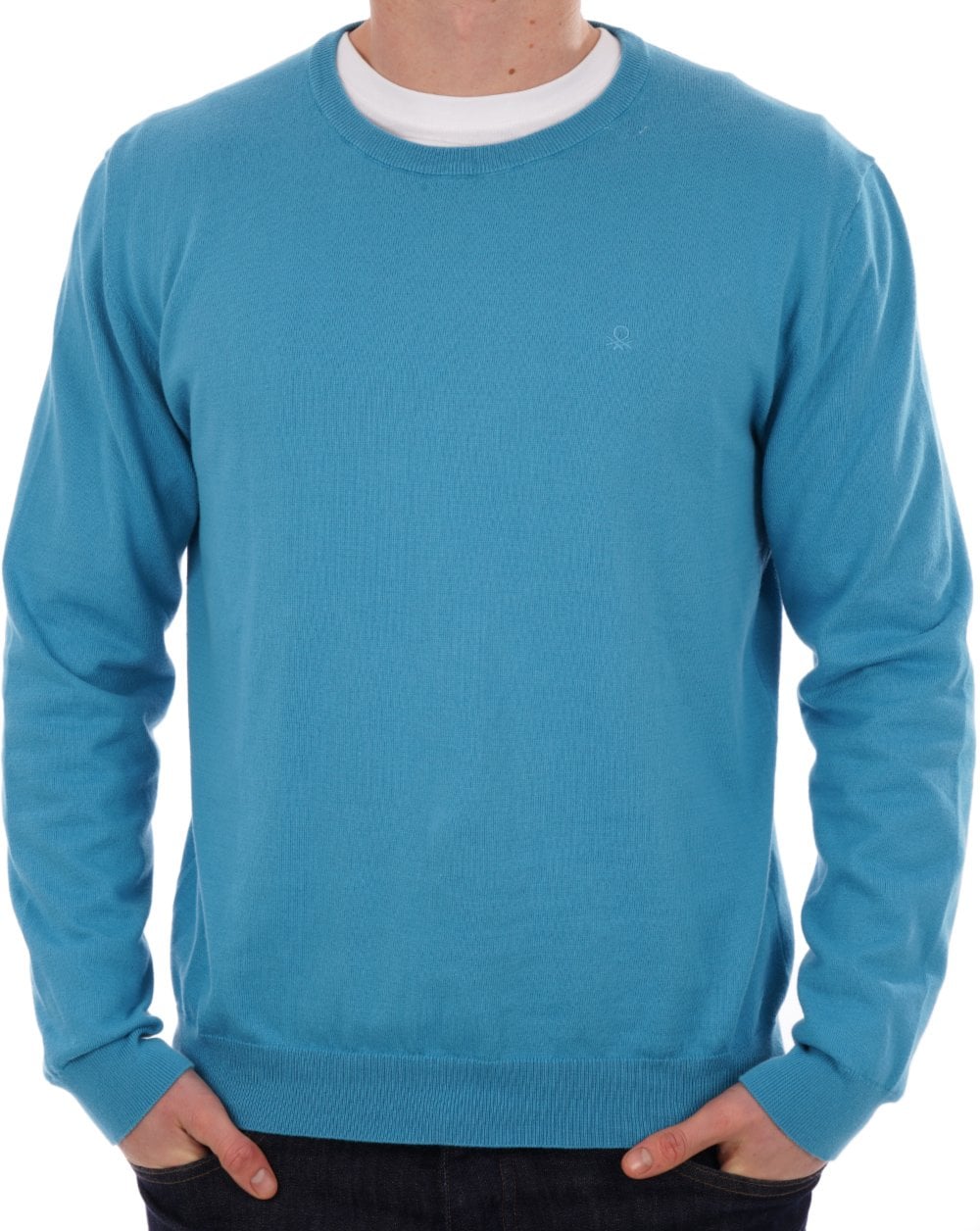 Benetton Knit Jumper Blue