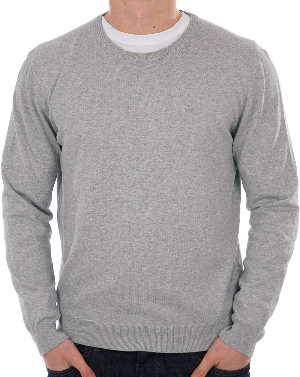 Benetton Knit Jumper Grey