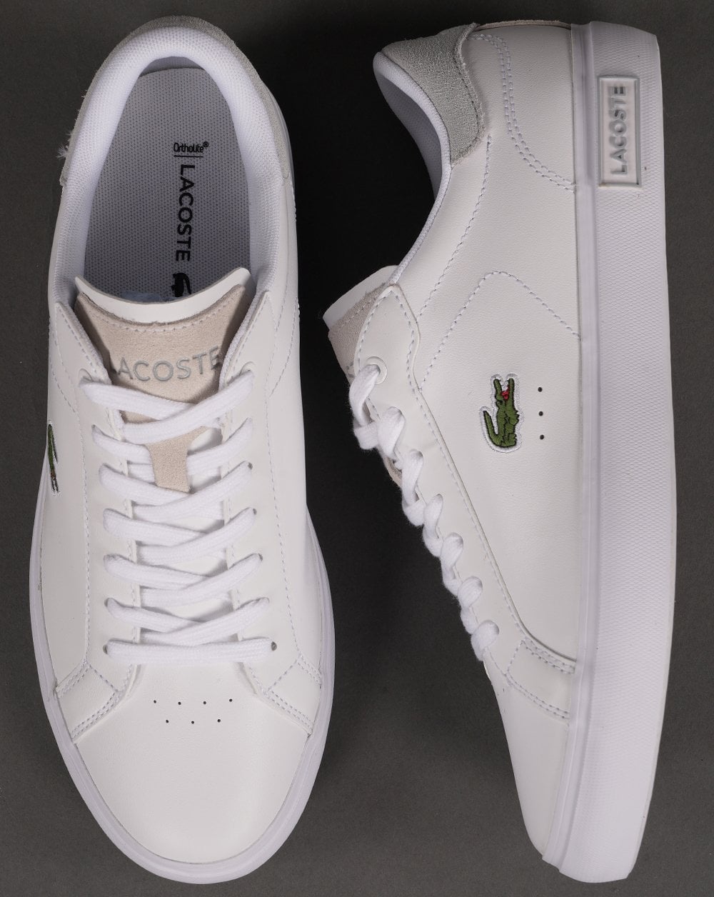Lacoste Footwear Powercourt 124 SMA Trainer White/Light Grey