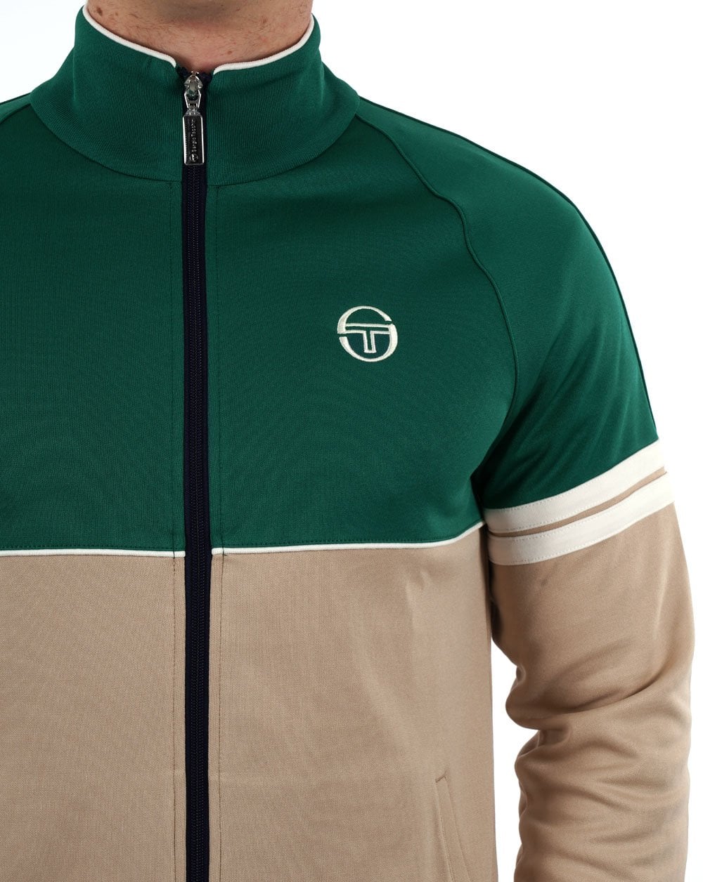 Sergio Tacchini Orion Track Top Green / Stone