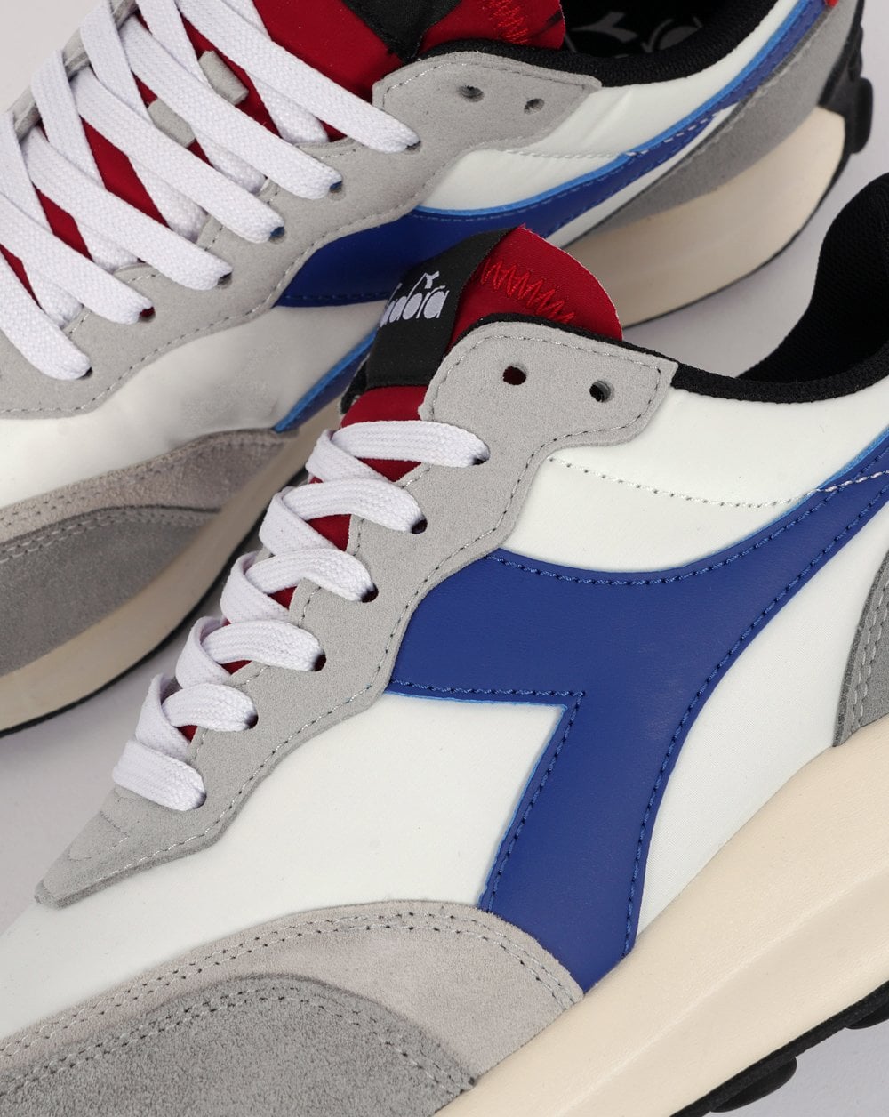 Diadora Race NYL Trainer White Grey Blue