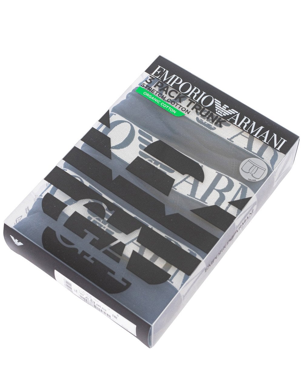 Emporio Armani 3 Pack Boxer Shorts Navy/Silver