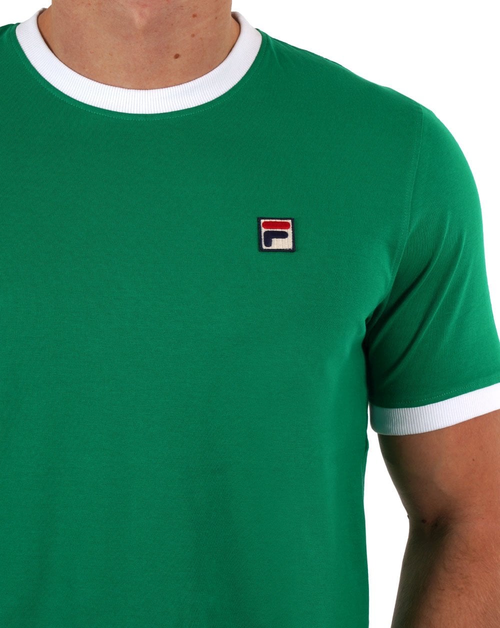 Fila Vintage Ringer T Shirt Green/White