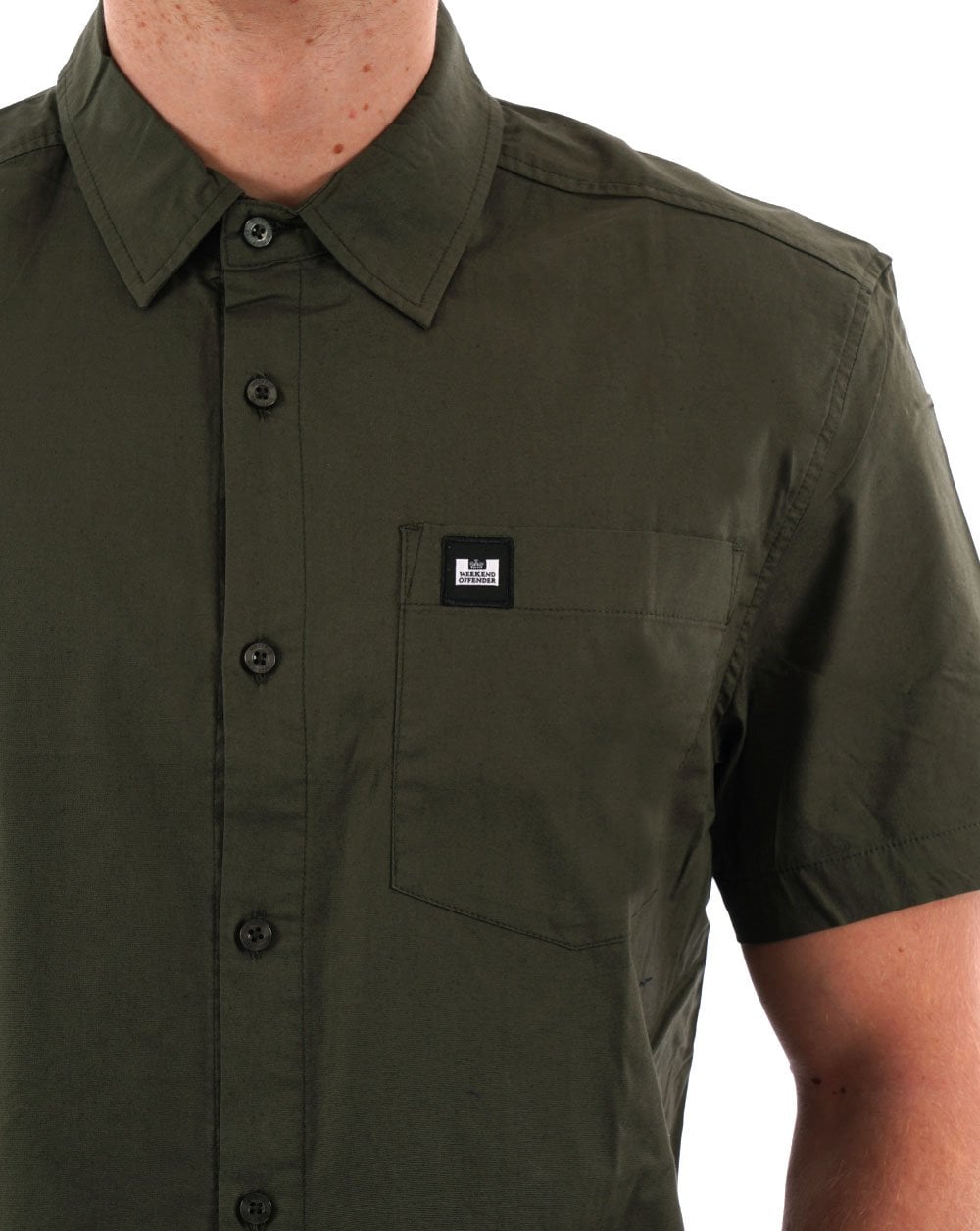 Weekend Offender Borak Short Sleeve Shirt Khaki Green