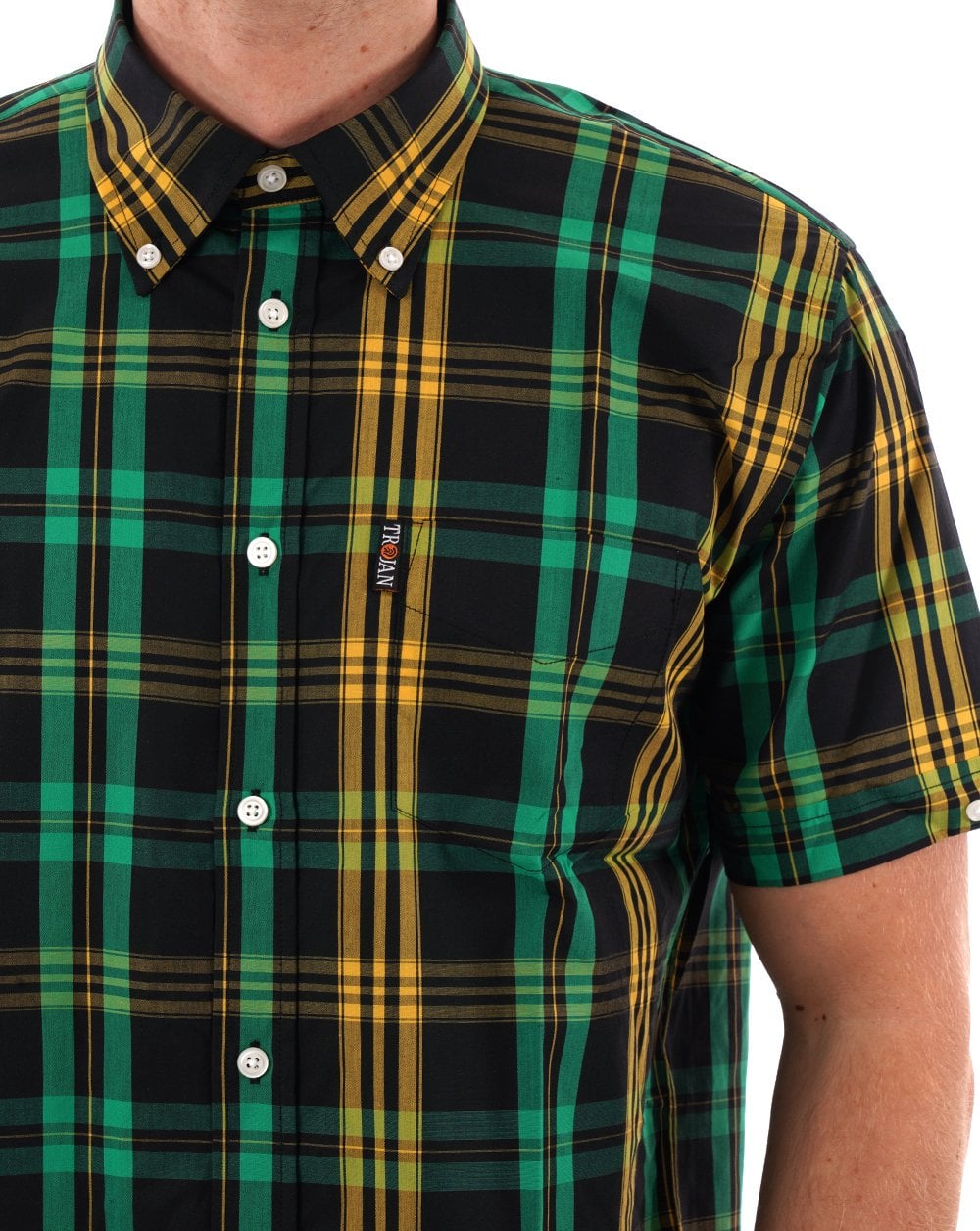 Trojan Windowpane Check Shirt Black