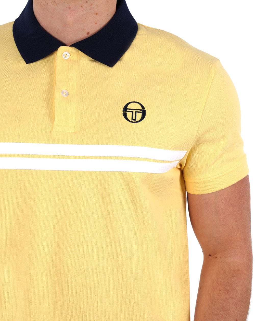 Sergio Tacchini Supermac Polo Shirt Yellow/Navy