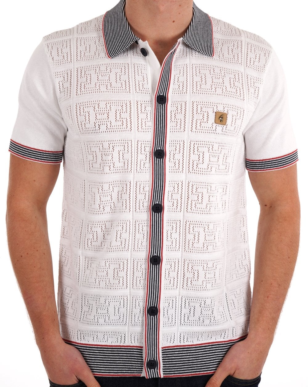 Gabicci Vintage Soul Button Cardigan White