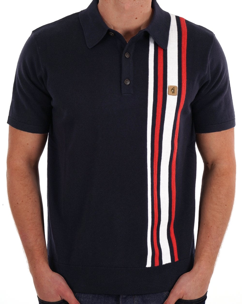 Gabicci Vintage Soda Knit Polo Navy
