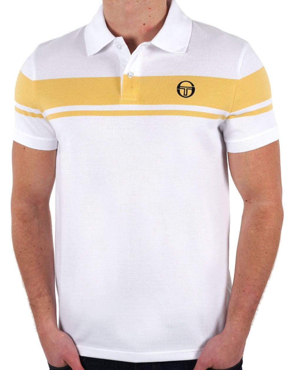 Sergio Tacchini Young Line Polo Shirt White/Yellow