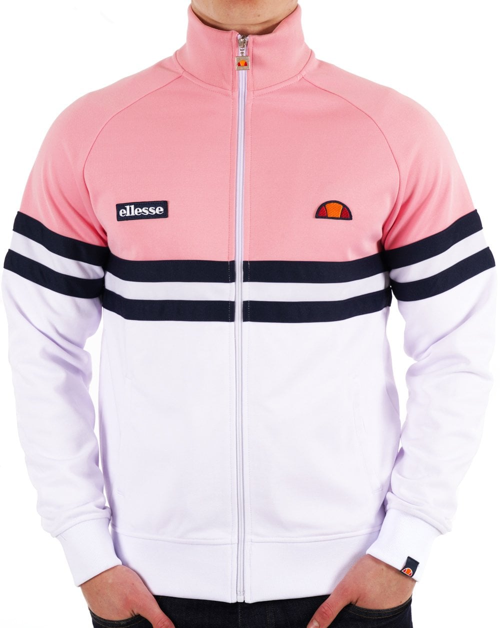 ellesse ピンク ストライプ ジャケット 165 Ellesse Rimini Track Top White/Pink – 80's Casual Classics