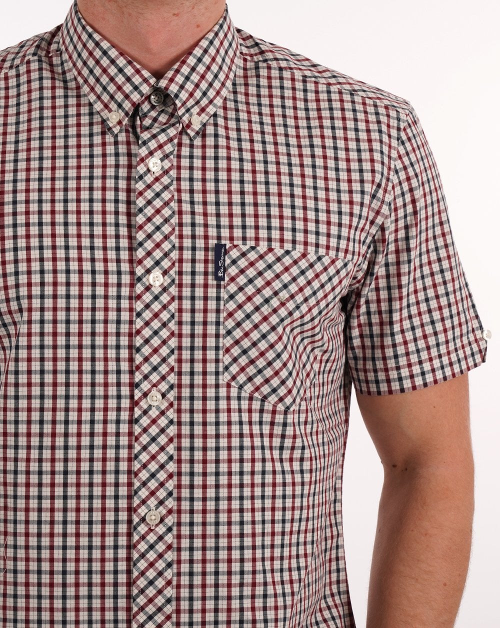 Ben Sherman House Check Short Sleeve Shirt Red