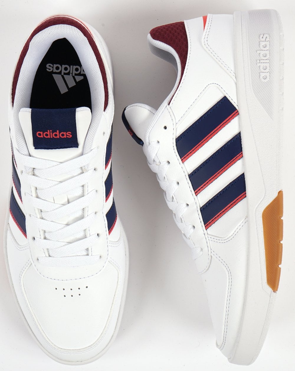 Adidas Courtbeat Trainers White/Dark Blue/Red