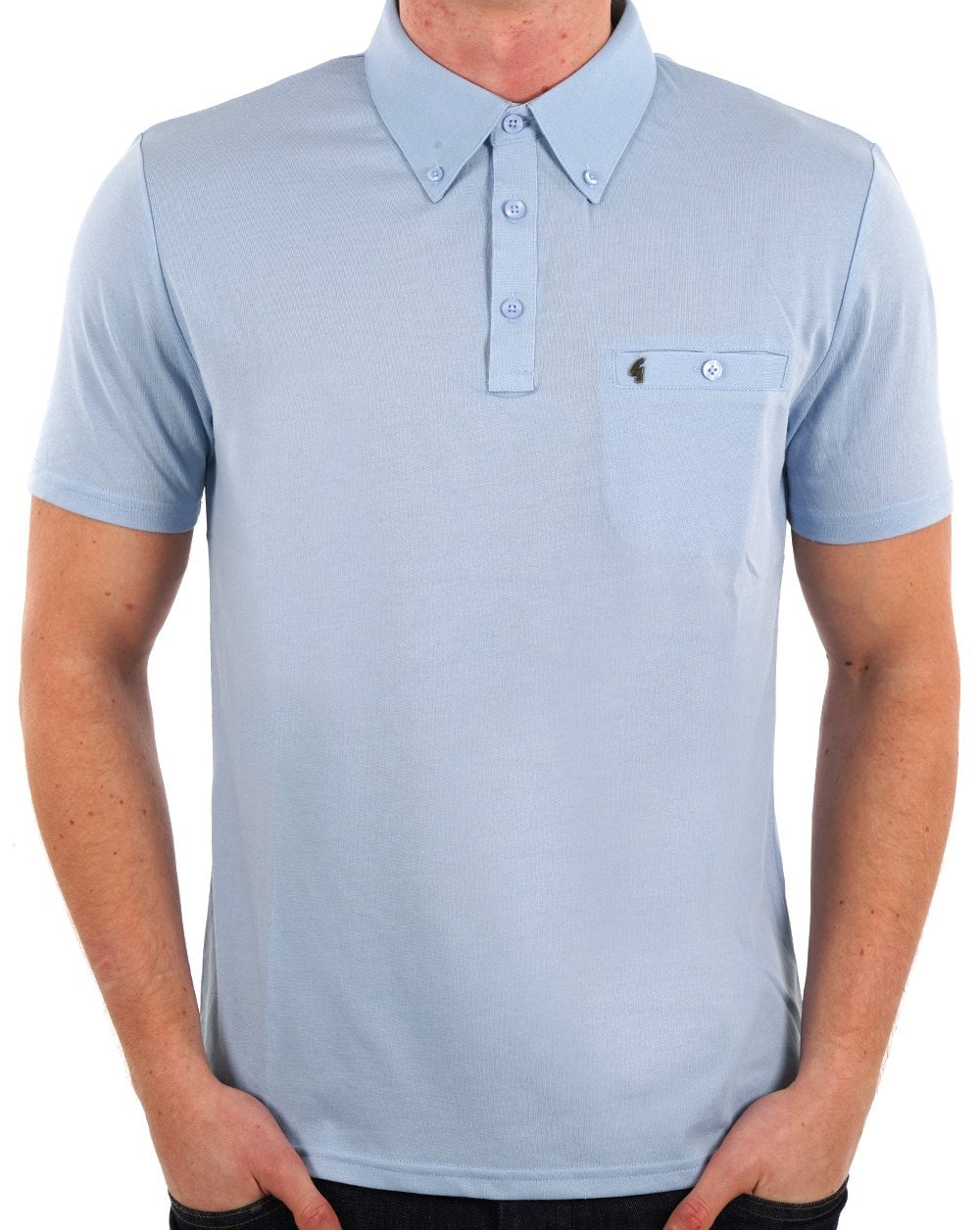 Gabicci Vintage Ladro Polo Shirt Sky Blue